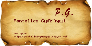 Pantelics Gyöngyi névjegykártya